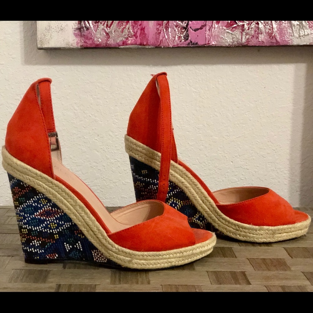 Charles by Charles David Aztec Print Wedges